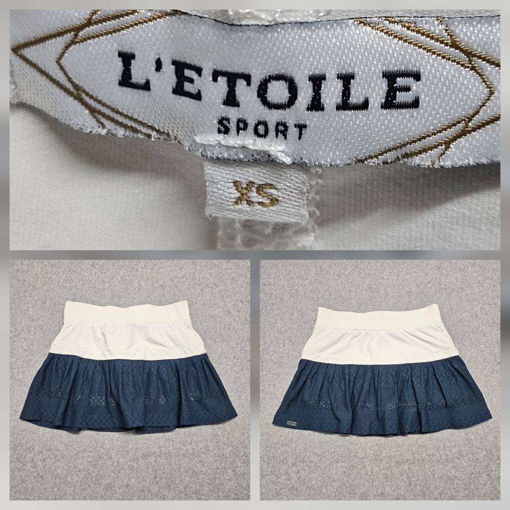L'etoile Sports Skort Women Sz XS Golf Tennis Casual Skirt Blue Made In USA